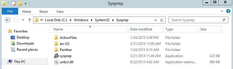Browse Sysprep Location