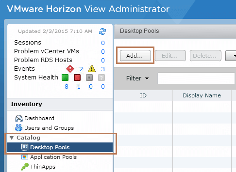 Deploy Linked Clone Virtual Desktop in VMware Horizon 6