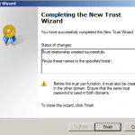 Create Two-Way Forest Trust in Windows Server 2008 R2