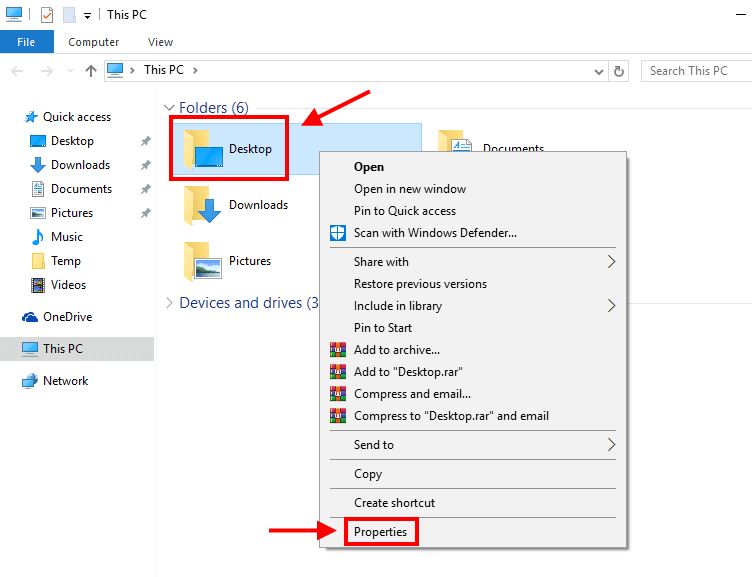 How to Move Desktop Folder in Windows 10